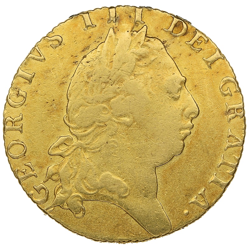 1793 George III Gold Guinea - Good Fine