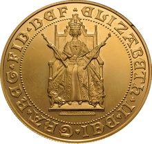 1989 Proof Gold £5 Coin Quintuple Sovereign 500th Anniversary