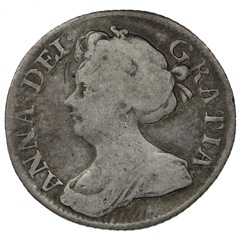 1711 Silver Sixpence Coin Queen Anne Good Very Fine