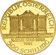 1991 1/4oz Austrian Gold Philharmonic Coin