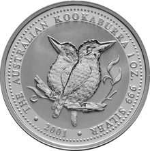 2001 Australian Kookaburra Silver Coin 1oz