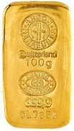 Argor-Heraeus 100g Gold Bullion Cast Bar