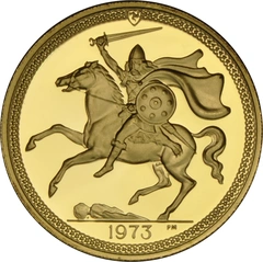 1973 Gold Sovereign Coin Elizabeth II Decimal Portrait Isle of Man Proof