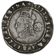 1575 Silver Sixpence Coin Elizabeth I 4th Issue Eglantine