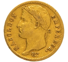 1813 French 20 Francs Gold Coin Napoleon I Laureate Head A