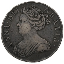 1713 Silver Crown Coin Queen Anne Milled Crown Post Union