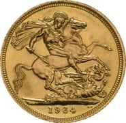 1964 Gold Sovereign Coin Elizabeth II Young Head