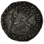 1554 Silver Groat Fourpence Coin Philip & Mary Groat
