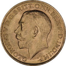 1924 Gold Sovereign Coin George V Melbourne NGC MS63