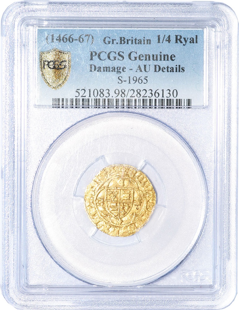 Edward IV Quarter Ryal (Rose Noble) -Fine