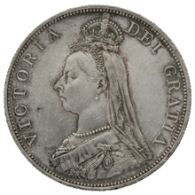 1888 Double Florin Silver Coin Queen Victoria