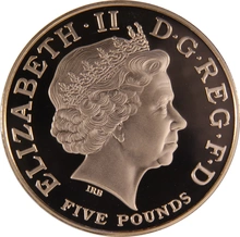2005 Proof £5 Gold Crown Coin Battle of Trafalgar Boxed