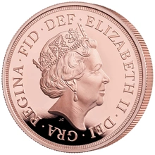 2021 Proof Gold £5 Coin Quintuple Sovereign 5th Head
