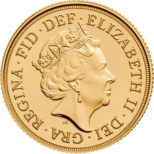 2017 Gold Half Sovereign Elizabeth II Fifth Head