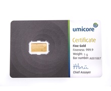 1g Gold Bar Umicore