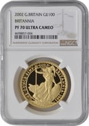 2002 Proof Gold Britannia Coin 1oz NGC PF70