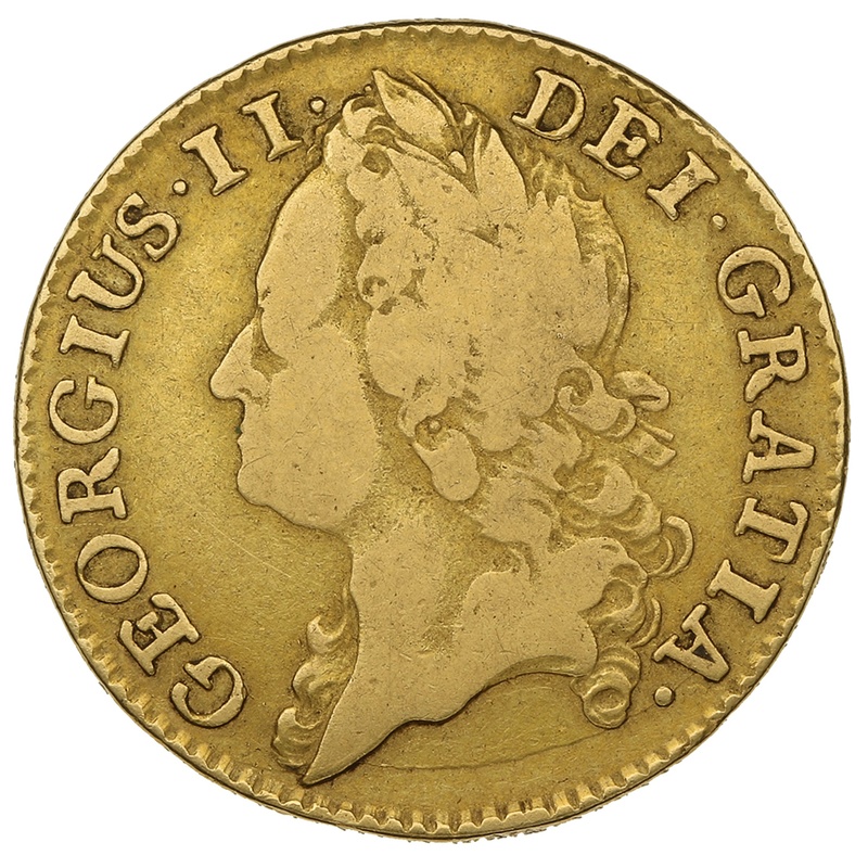 1745 Gold Guinea Coin George II