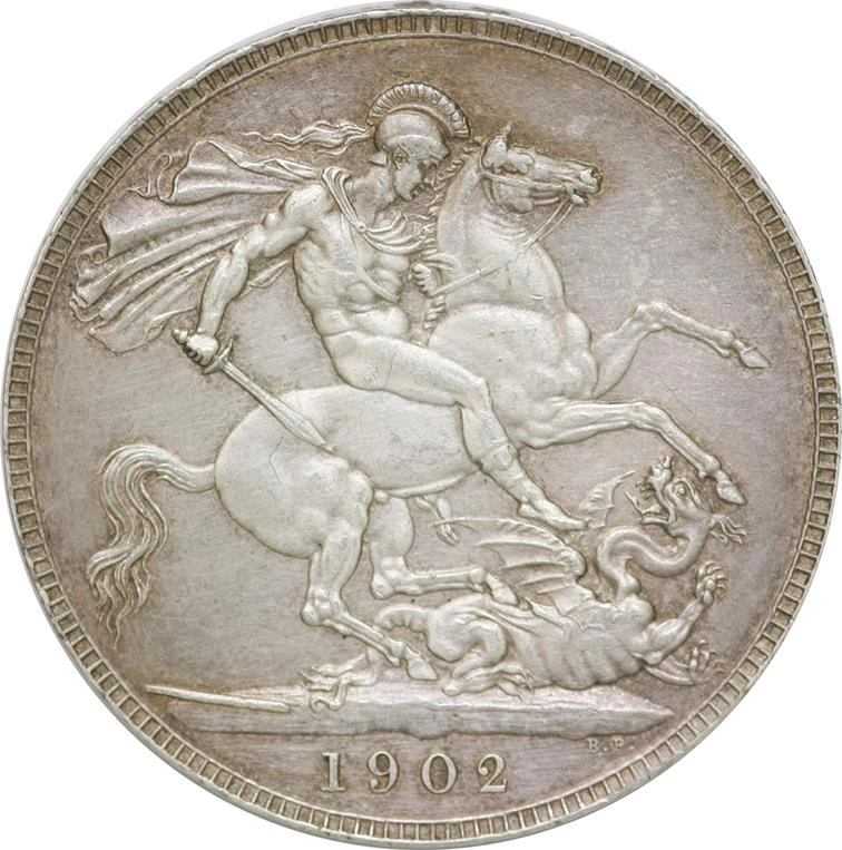 1902 Silver Crown Coin Edward VII Good Very Fine