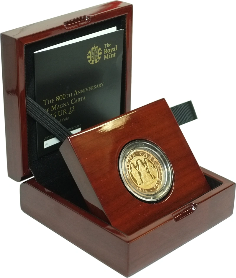 2015 Proof £2 Gold Coin 800th Anniversary Magna Carta Boxed
