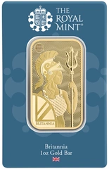 NEW 1oz Gold Britannia Minted Bar