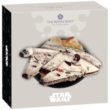 2024 50p Millennium Falcon Star Wars Proof Gold Coin Boxed