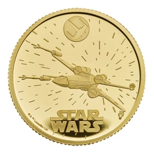 2024 1/4oz X-Wing Star Wars Proof Gold Coin Boxed
