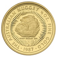1987 Proof 1/2oz Australian Kangaroo Gold Nugget Coin