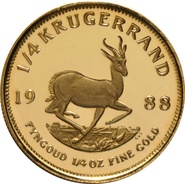 1988 Proof 1/4oz Krugerrand Gold Coin
