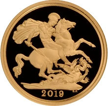 2019 Proof Gold Sovereign Boxed