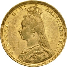1888 Gold Sovereign Coin Queen Victoria Jubilee Head Sydney