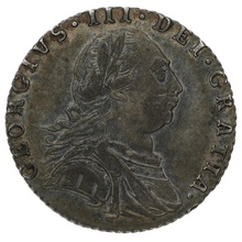 1787 Silver Sixpence Coin George III 