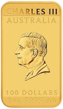 2025 Perth Mint 1oz Dragon Rectangular Gold Bar (Coin)