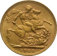 1906 Gold Sovereign Coin Edward VII
