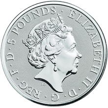 2018 2oz Black Bull of Clarence Silver Coin Queen's Beasts