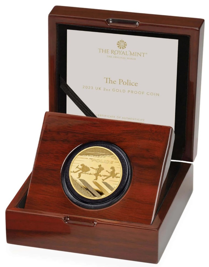 2023 Proof 2oz The Police Gold Coin Music Legends Boxed