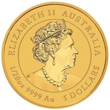 2023 Perth Mint 1/20oz Year of the Rabbit Gold Coin