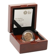 2018 Proof Piedfort Gold Sovereign Elizabeth II 5th Head Boxed