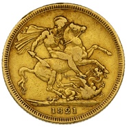 1821 Gold Sovereign George IV Laureate Head
