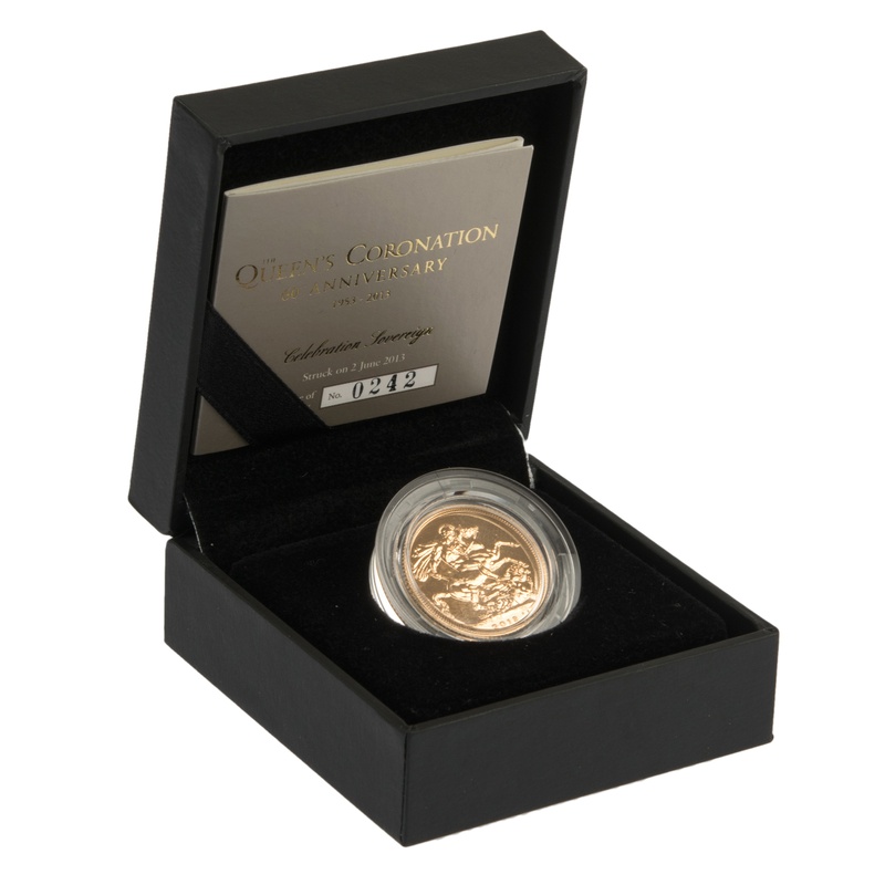 2013 Gold Sovereign The Queen's Coronation 60th Anniversary Boxed