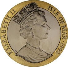 1990 1oz Isle of Man Gold Crown Penny Black Coin
