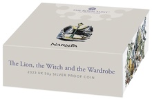 2023 The Lion, The Witch and The Wardrobe Fifty Pence Proof Silver Coin Boxed
