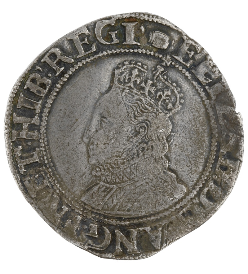 Silver Shilling Coin Queen Elizabeth I Good Fine