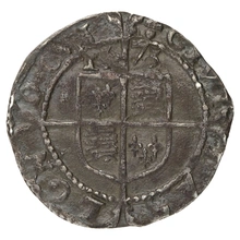 1573 Silver Three Halfpence Elizabeth I Acorn