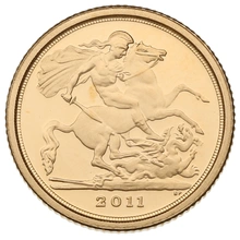 2011 Proof Gold Sovereign 4 Coin Set Smaller Boxed