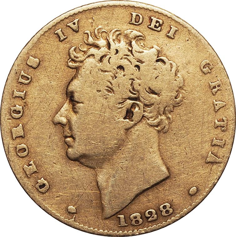 1828 Gold Half Sovereign George IV