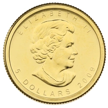 2009 1/10oz Canadian Maple Leaf Gold Coin