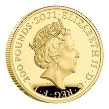 2021 Gothic Crown Portrait 2oz Gold Proof Boxed