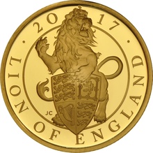 2017 1/4oz Proof Lion of England Gold Coin Queen's Beasts Boxed