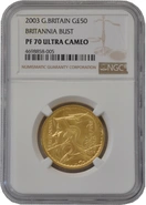 2003 Proof 1/2oz Gold Britannia Coin NGC PF70