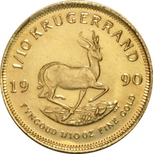 1990 1/10oz Krugerrand Gold Coin